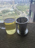 餐将军耐热玻璃泡茶杯不锈钢过滤茶杯茶水分离办公室大容量透明茶杯 不锈钢茶水分离杯（透明把手） 实拍图