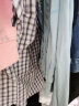 富绅夏装蓝色格子商务休闲衬衫 男式方领衬衣薄款 紫色格子C407S13M 41(175/96) 晒单实拍图