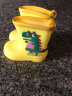 欧育 儿童雨鞋男童女童时尚卡通雨靴小孩水鞋宝宝雨鞋B1172 黄色小恐龙 26（内长16cm） 实拍图