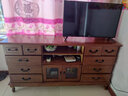 松园洛曼森 欧式实木电视柜小户型美式地柜卧室电视柜简约现代客厅视听柜 1.5十斗电视柜 咖色 实拍图