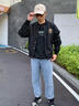 VIP飞行潮牌VIP/飞行潮牌飞行员夹克男韩版潮流机能风外套大码宽松刺绣棒球服 黑色 XL 实拍图