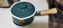 FUJIHORO 日本进口珐琅奶锅 铸铁锅单柄汤锅搪瓷宝宝辅食锅婴儿辅食锅奶锅 湖蓝【带盖】 15cm 实拍图