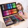 尔苗画画套装儿童玩具女孩绘画工具24色水彩笔画笔画板6-10岁生日礼物 木质豪华款208件绘画套装 实拍图