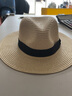 慕衣宾士草帽男女夏天旅游度假帽子男潮宽沿沙滩帽防晒男士太阳帽遮阳礼帽 米色 实拍图