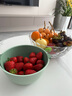 plazotta seit 1893德国 双层洗菜篮 厨房洗菜盆 沥水篮 创意客厅果盆 水果篮 小号浅绿圆形（普通） 1个 2000ml 实拍图