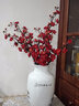 凉笙 仿真花梅花客厅腊梅套装假花家居摆件书房装饰盆栽花艺套装 5支-红色梅花(不含花瓶) 实拍图
