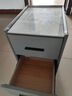 古梵枫实木床头柜卧室轻奢岩板家用储物柜现代简约三抽收纳柜床边柜整装 浅灰色-普通款 30x40x48cm 实拍图