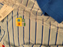 MQD童装男童条纹半高领T恤2021年秋冬新款儿童保暖打底内衣秋衣T恤 浅蓝 150cm 晒单实拍图
