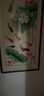 迅典（XUNDIAN）九鱼图玄关装饰画国画纯手绘花鸟挂画客厅入户走廊过道竖版风景画 连年有余 实木带框63*123厘米 实拍图