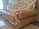 梦美斯宣 沙发 欧式实木真皮转角沙发组合单人位大小户型沙发客厅家具 135 3+贵妃(香槟金款) 实拍图