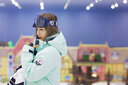 DOOK SNOW 新款滑雪服女套装韩版单板双板防风防水保暖夹棉滑雪装备 808绿色+605米白（牧途雪） S 实拍图