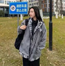 OEMG假两件锋冲夹克外套男士春秋季新款休闲简约百搭宽松大码工装上衣 灰色常规 【高品质】 XL [建议125-140斤] 实拍图
