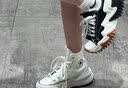 匡威（Converse）RunStarHike 黑白熊猫 高帮厚底增高帆布运动鞋情侣休闲鞋男女鞋 168816C 黑色 40 /7 实拍图