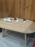 立太（LEADTEK）茶几桌简约现代实木腿小茶台桌子小方桌客厅边几创意圆桌套装组合 赛衫木色单层80CM 实拍图
