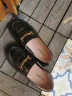 暇步士（Hush Puppies）皮鞋女士休闲一脚蹬粗跟英伦乐福鞋N3Y01AA3 黑色 38 晒单实拍图
