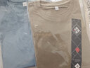 雾卡 【三件装】短袖t恤男纯色棉宽松夏季士半袖潮流衣服情侣装 白色+卡其+雾蓝 3XL 建议165-180斤 实拍图