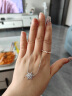 周六福（ZLF）母亲节礼物   珍珠戒指女款18K金精致小金珠串珠珍珠链戒 时髦款 实拍图