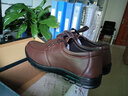 蜻蜓牌春秋季新款皮鞋男真皮透气中年人商务休闲鞋防滑软底中老年爸爸鞋 棕色 四季款 42 实拍图