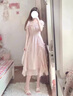 艾珠儿（Aizhuer）连衣裙新款2025夏季女装收腰显瘦法式仙女公主裙温柔风长裙子夏天 粉色 M 实拍图