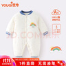 翘脚鸭婴儿衣服新生连体衣春秋款纯棉满月宝宝贴身打底睡衣刚出生秋冬季 牛油果2件（系带）【四季款】 66cm 【建议3-6个月体重12-15斤】 实拍图