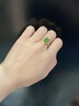 GRAMDA925银和田玉戒指女复古开口玉石指环首饰妈妈生日礼物送女友老婆 和田碧玉银戒指（证书） 实拍图