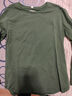 马登女装 双纱纯棉长袖t恤女圆领卫衣秋季学生基础百搭休闲打底衫 松绿色 马登工装 L 实拍图