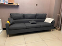 岸茂沙发小户型客厅现代简约布艺可拆洗家用卧室出租房三人网红小沙发 深灰 203cm 大三人位【乳胶款】 实拍图
