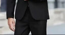 春秋季黑色西装套装伴郎服男西服兄弟团衣服结婚礼服正装高中大学 (黑西装+白衬衫+西裤+领带) XL (121-135斤) 实拍图