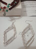 卓尔琪菱形纯银耳环女夸张轻奢高级感气质大气百搭耳坠2026新款爆款耳饰 多层菱形耳环 实拍图
