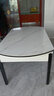 初屋 餐桌 实木岩板餐桌现代简约大理石餐桌椅组合可伸缩折叠吃饭桌子 1.5米黑白色【12MM雪山白】 单餐桌 实拍图
