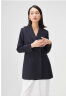 ZEZI羊毛西装外套春夏新款 双排扣戗驳领羊毛混纺西装外套休闲职业装 黑色（上衣） M（100-110斤） 晒单实拍图