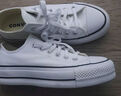 匡威（Converse）官方 All Star Lift经典厚底鞋小白鞋帆布鞋560251C 560251C/白色 39.5 实拍图