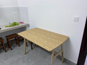 岚海棠 餐桌椅组合家用小户型桌子吃饭桌仿实木长方形快餐 桌椅公寓出租 （单桌）原木色120*70cm碳钢腿 实拍图