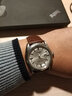 istrap真皮表带男女士鳄鱼纹牛皮适用天梭浪琴美度西铁城卡西欧dw精工海鸥飞亚达阿玛尼手表带力洛克表链 棕色同色线丨银色针扣 与表盘接口宽度24mm 实拍图