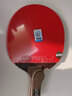 神龙木钛纤维直拍横打乒乓球拍底板专业级单拍 直拍横打右手 底板+狂350+蓝海绵雷神 实拍图