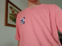 尡韵短袖男夏季新款港风恶魔笑脸短袖T恤男ins潮流宽松情侣上衣服 纯棉T恤1071 粉色 L 实拍图