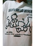 萨姆依     oversize潮牌卡通小熊印花纯棉短袖T恤女学生夏季新款宽松情侣百搭tee半袖上衣 白色 M 实拍图