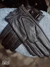 野外寻梅真皮手套男冬季加绒保暖触屏户外防寒防风新款摩托车羊皮手套时尚 黑色（加绒） L码 实拍图