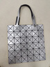 CLEVER & KETCH几何菱格包包女包2023新款大容量托特包购物袋通勤大包女士手提包 幻彩白 实拍图