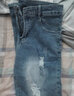 琛倪 夏季破洞牛仔裤男士韩版修身小脚裤潮流男装春秋款潮牌男长裤子 浅蓝色 32 实拍图