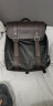 帕迪欧男士双肩包商务16英寸电脑包休闲旅行包书包男大容量韩版牛皮背包 咖啡色（30*14*41cm） 实拍图