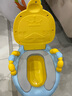 海豚星儿童马桶坐便器男小孩女宝宝婴幼儿专用训练厕所家用大便桶尿盆凳 普通款黄色PU垫+100清洁袋 +刷 实拍图