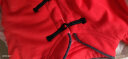 健康快车婴儿衣服薄夹棉唐装大红色百天新年服背带裤两件套冬宝宝套装纯棉 9008薄棉款 73码（推荐3-5月） 实拍图