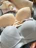 霞婷（xiating）【2件装】哺乳文胸孕妇内衣怀孕期文胸罩女舒适聚拢大码薄款喂奶 21-06肤色+蓝灰（五排三扣） 40/90C 实拍图