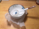 舍里 墨蓝陶瓷盘子碗家用2024新款日式双耳汤碗米饭碗釉下彩餐具套装 4.5英寸碗 11cm 【尺寸如图】 实拍图