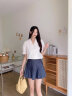 FitonTon法式衬衫女2023夏季白色设计感韩版职业面试通勤短袖衬衣 XL 晒单实拍图
