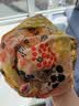 伊米伦防紫外线新生婴儿帽子遮阳帽夏天薄款男女宝宝公主帽防晒帽 密黄草莓粉/粉色波点 M码建议3-12个月 实拍图