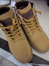 回力童鞋儿童大黄靴2025秋季新款中大童时尚皮靴子男女童靴子 卡其（经典） 33 内长约21.7cm 实拍图