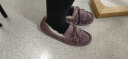 OZZEG澳洲豆豆鞋女冬季羊皮毛一体平底防滑孕妇鞋加绒保暖棉鞋毛毛鞋 深紫色 37 晒单实拍图