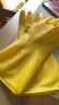 巧姨橡胶手套劳保工作耐磨耐用胶皮防水洗衣服洗碗女厨房家用 黄色加厚3双装 L(大码) 实拍图